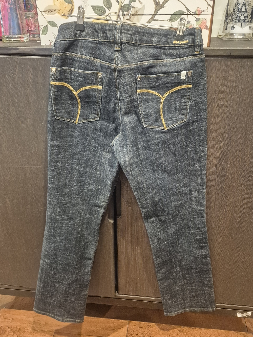 Woman Dark Wash Blue Straight-Leg Jeans W31 L32 - Picture 3 of 5